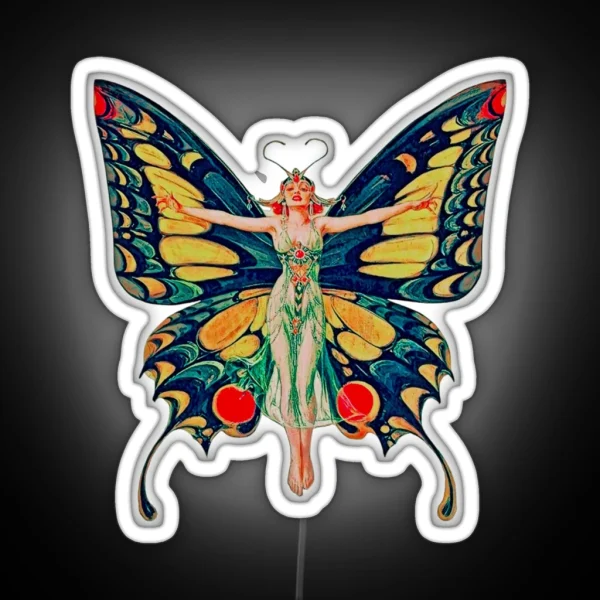 1920 S Flapper Butterfly RGB Neon Sign