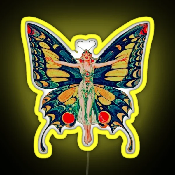 1920 S Flapper Butterfly RGB Neon Sign