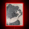 Vintage Art Deco Flapper Girl Graphic in Rugged Neon Accent