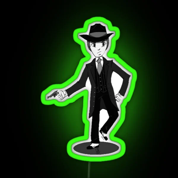 1920 S Mobster Black And White RGB Neon Sign