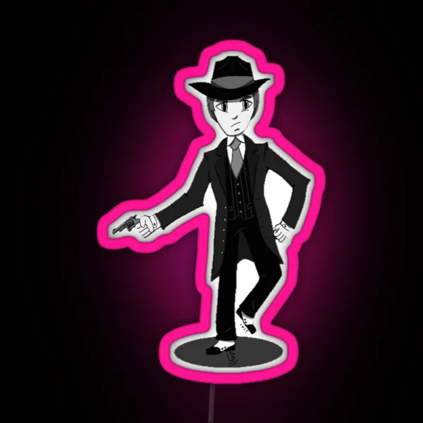 1920 S Mobster Black And White RGB Neon Sign