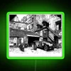 Vintage 1920s Parisian Style Garage Door Neon Sign with RGB Lighting