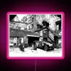 Vibrant 1920s Paris-inspired RGB neon sign for garage ambiance decoration.