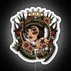 Vintage tattoo style LED portrait lightbox for moze or portrait