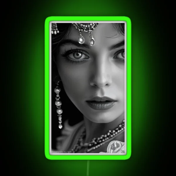 1920 S Woman Portrait RGB Neon Sign