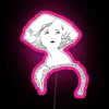 Vibrant 1920's style woman silhouette LED neon sign display artwork