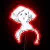 Vintage Glamour: Retro 1920s Lady Art Deco Neon Sign Aesthetic