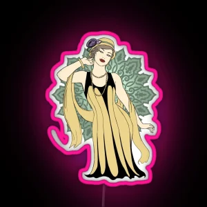 1920s Fashion Pinup RGB Neon Sign