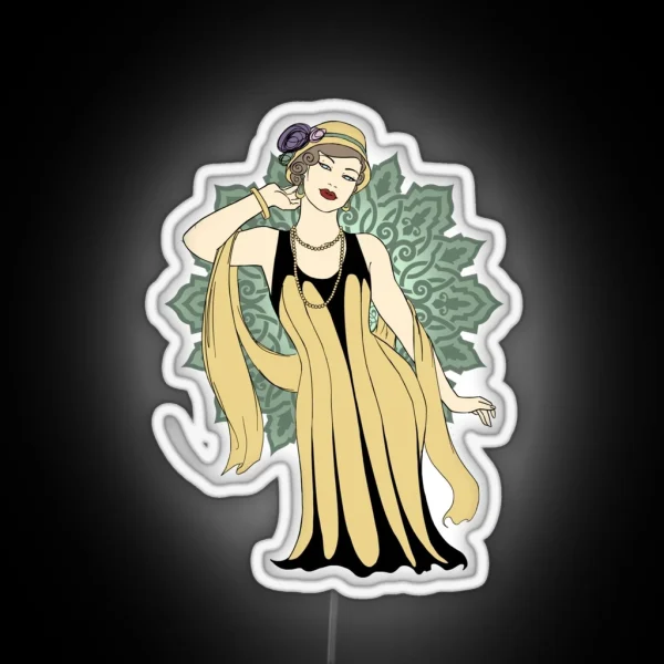 1920s Fashion Pinup RGB Neon Sign