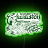 Vintage Inspired Charleston City Skyline Retro Colorful Wall Decor Neon Sign
