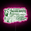RGB LED Canvas Sign Artistic Charleston South Carolina Vintage City Lights