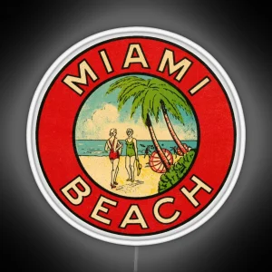 1930 S Miami Beach Florida RGB Neon Sign