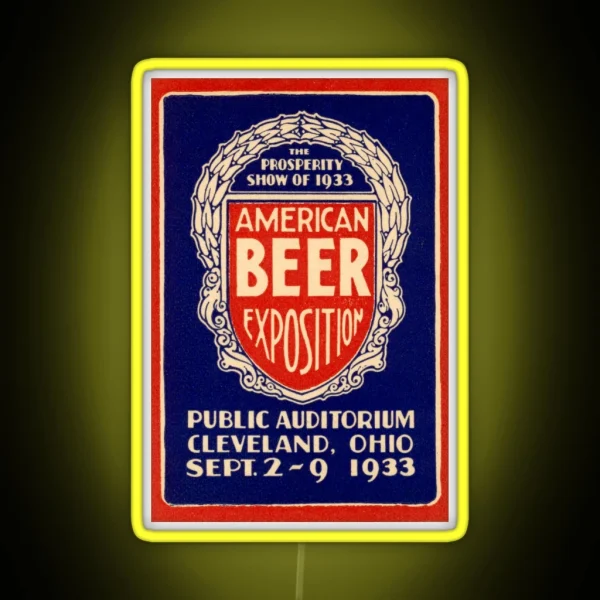 1933 American Beer Exposition RGB Neon Sign