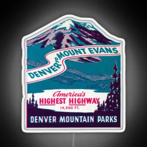 1940 S Mount Evans Road Colorado RGB Neon Sign