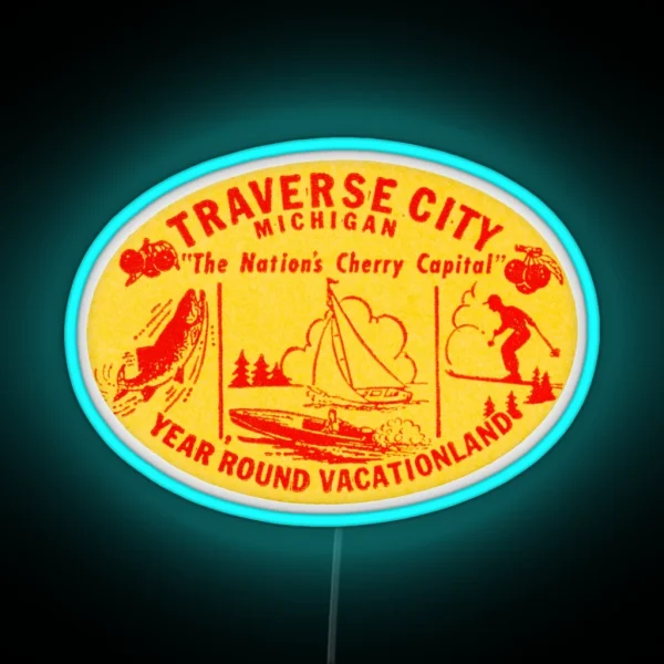 1940 S Traverse City Michigan RGB Neon Sign