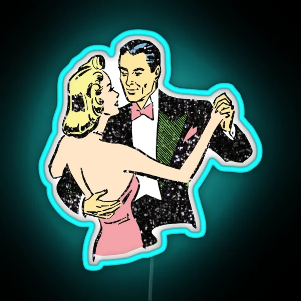 1940s Dancing Couple RGB Neon Sign