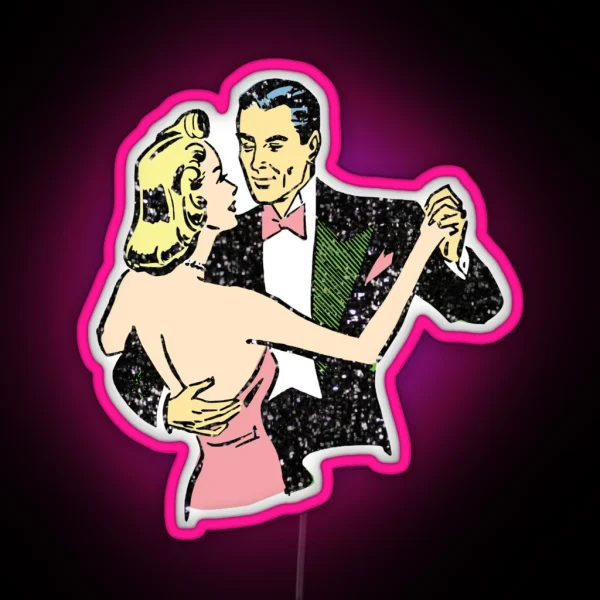 1940s Dancing Couple RGB Neon Sign