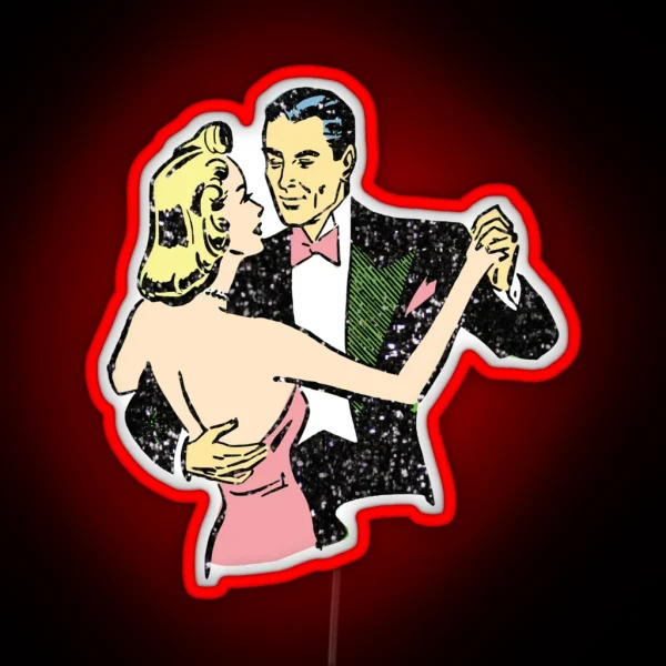 1940s Dancing Couple RGB Neon Sign