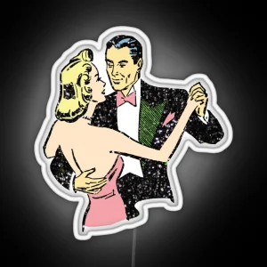 1940s Dancing Couple RGB Neon Sign