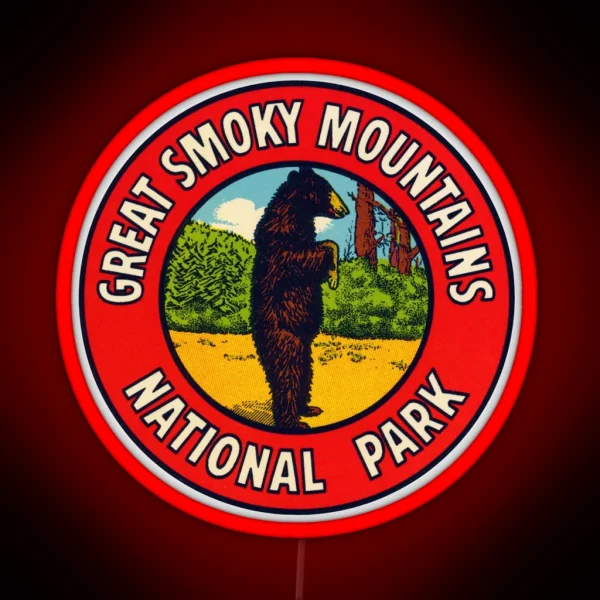 1940s Great Smoky Mountains National Park RGB Neon Sign