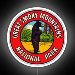 1940s Great Smoky Mountains National Park RGB Neon Sign