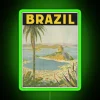 Vibrant Retro Artistic RGB Neon Sign Inspired by Brazilian Culture