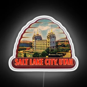 1940s Salt Lake City Utah RGB Neon Sign