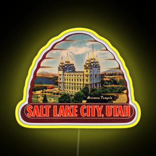 1940s Salt Lake City Utah RGB Neon Sign