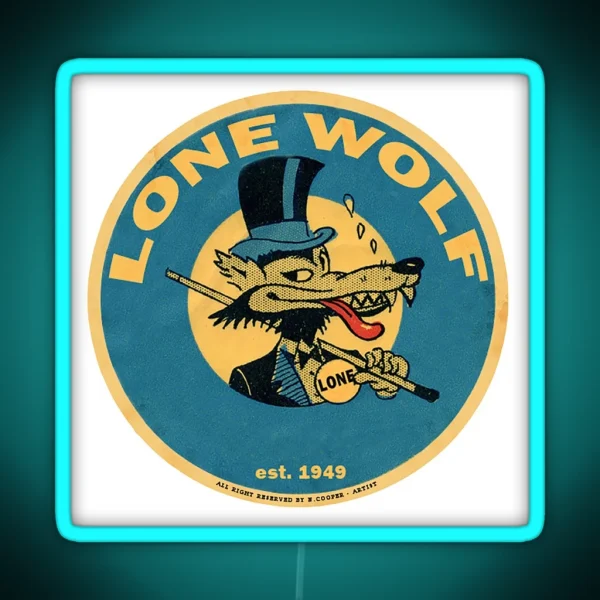 1949 Lone Wolf RGB Neon Sign