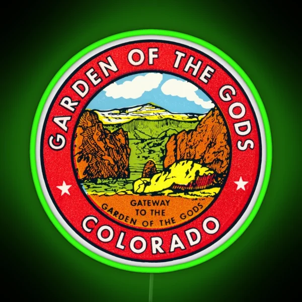 1950 Garden Of The Gods Colorado RGB Neon Sign