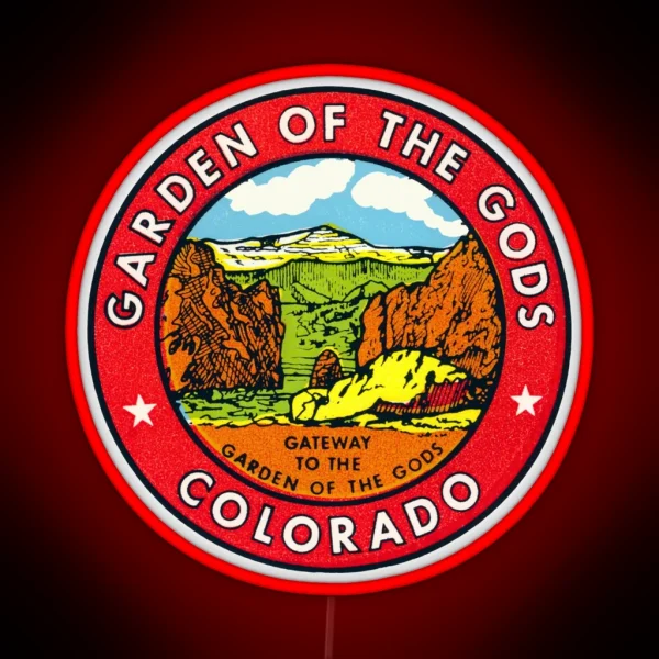 1950 Garden Of The Gods Colorado RGB Neon Sign