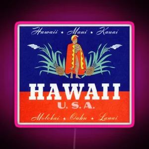 1959 Hawaii U S A RGB Neon Sign