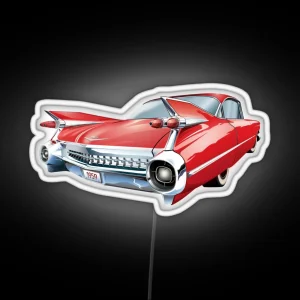 1959 Red Cadillac RGB Neon Sign