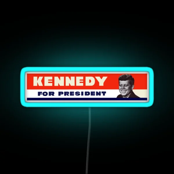 1960 John F Kennedy For President RGB Neon Sign