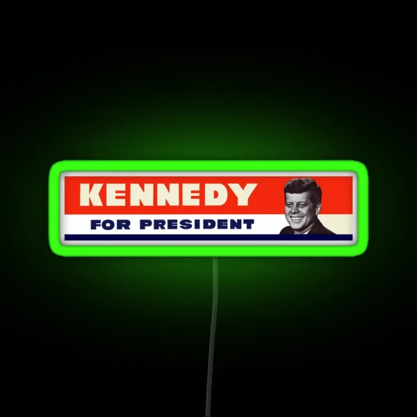 1960 John F Kennedy For President RGB Neon Sign