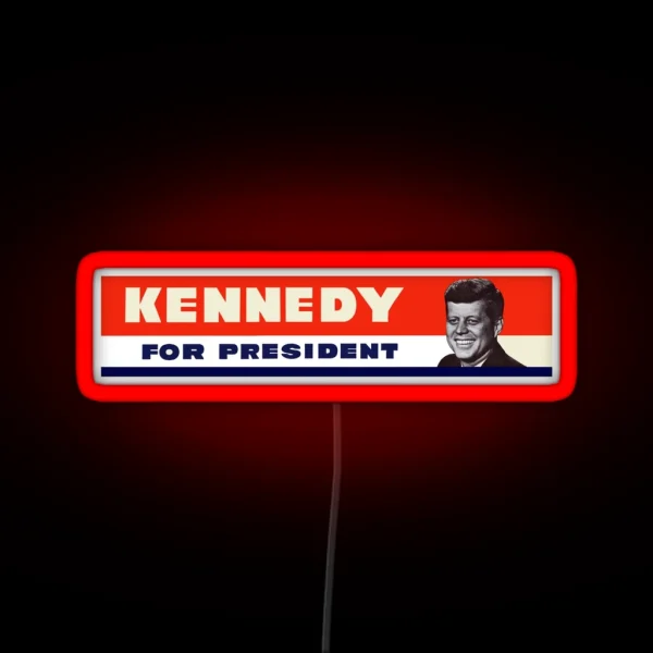 1960 John F Kennedy For President RGB Neon Sign