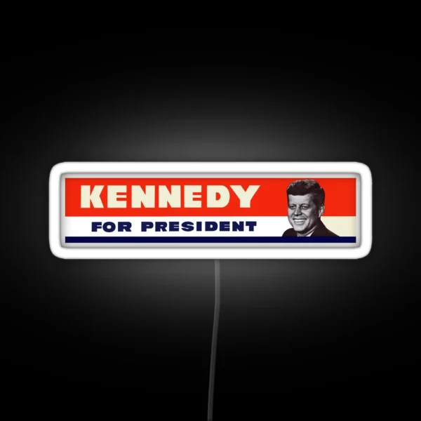 1960 John F Kennedy For President RGB Neon Sign