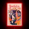 1960 TWA India Elephant Travel Poster RGB Neon Sign - Image 2