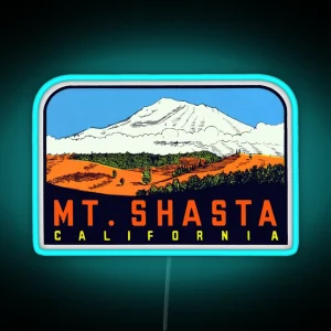 1960s Mount Shasta California RGB Neon Sign