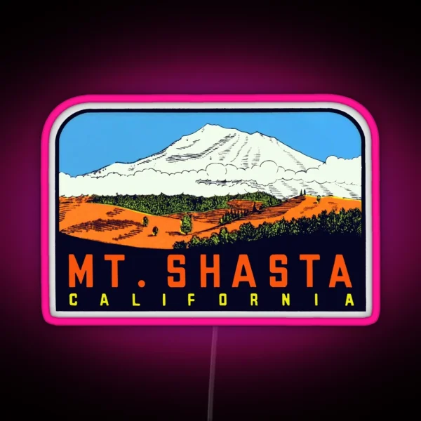 1960s Mount Shasta California RGB Neon Sign