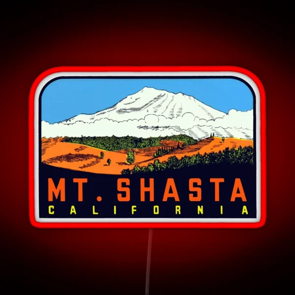 1960s Mount Shasta California RGB Neon Sign