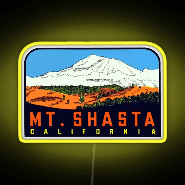 1960s Mount Shasta California RGB Neon Sign