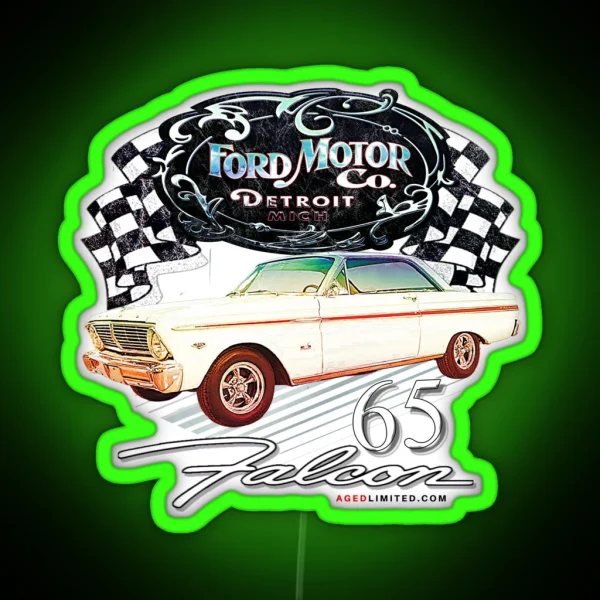 1965 Ford Falcon Hot Rod Muscle Classic Car RGB Neon Sign