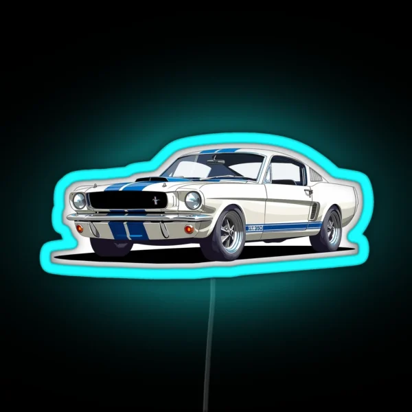 1966 Ford Mustang Shelby GT350 RGB Neon Sign