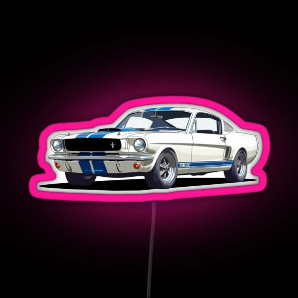 1966 Ford Mustang Shelby GT350 RGB Neon Sign