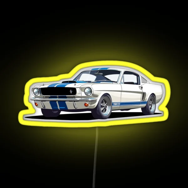 1966 Ford Mustang Shelby GT350 RGB Neon Sign