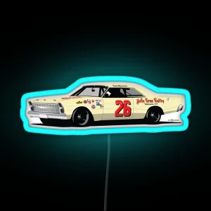 1966 Junior Johnson Ford Galaxie RGB Neon Sign