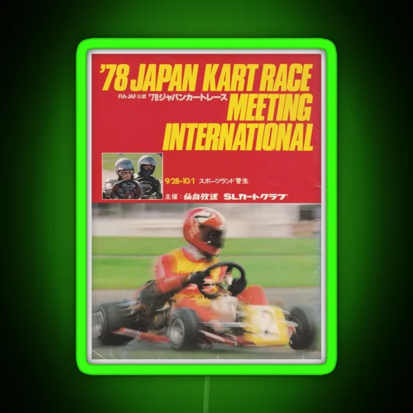 1978 Japan Kart Race International Meeting RGB Neon Sign