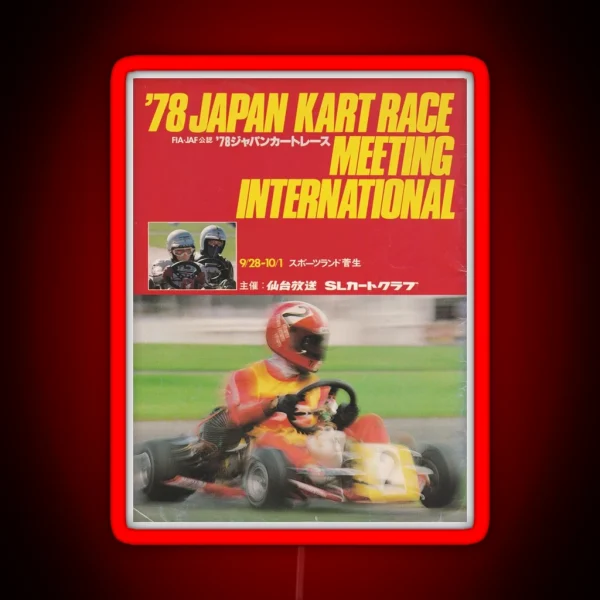 1978 Japan Kart Race International Meeting RGB Neon Sign