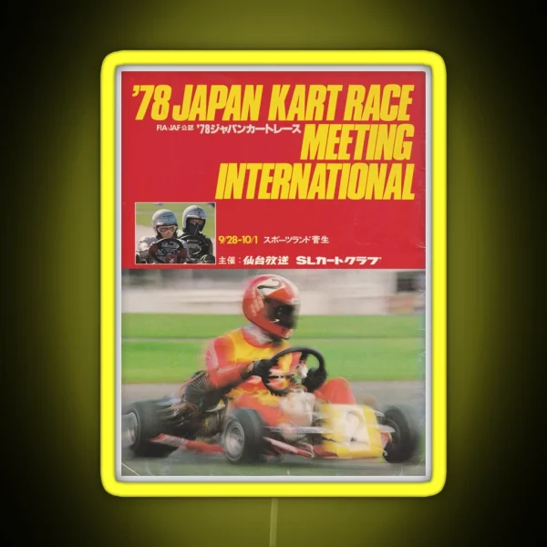 1978 Japan Kart Race International Meeting RGB Neon Sign
